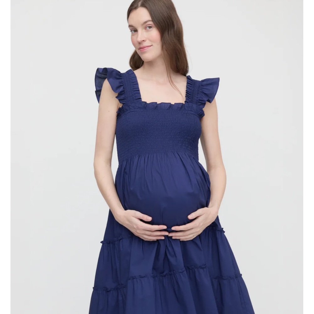 Hill House Home Ellie Nap MIDI Dress in Navy - Picture 7 of 14